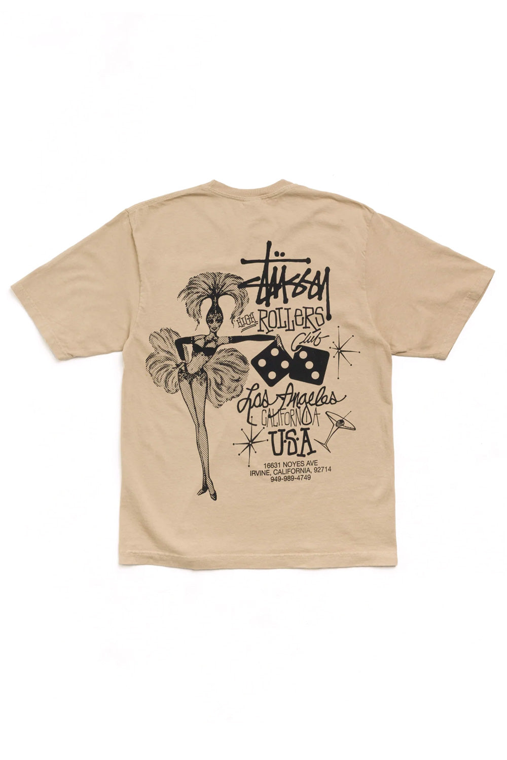 Stüssy High Rollers Pig. Dyed T-Shirt Rock