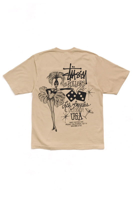 Stüssy High Rollers Pig. Dyed T-Shirt Khaki