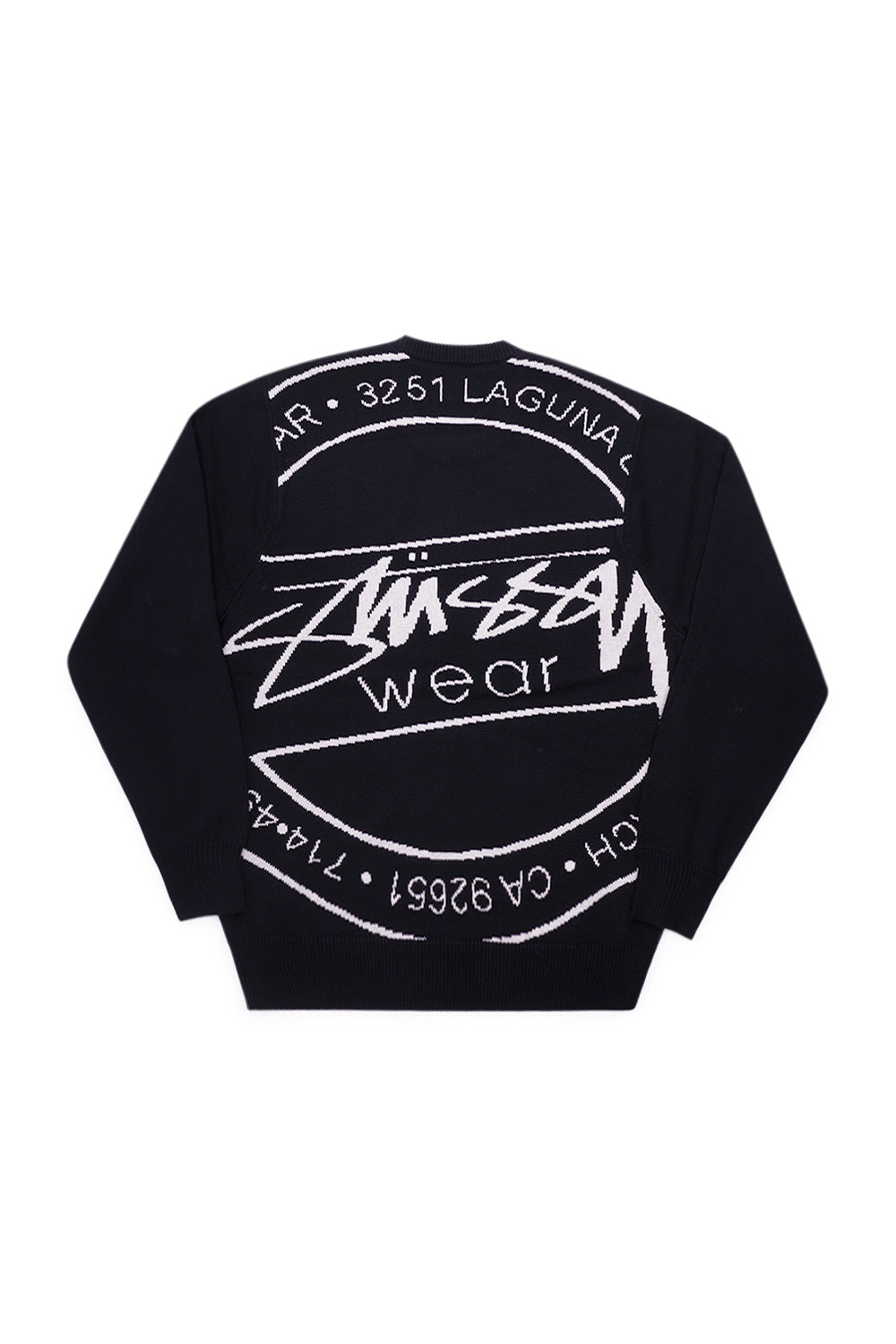 Stussy Laguna Icon Sweater Black - BONKERS