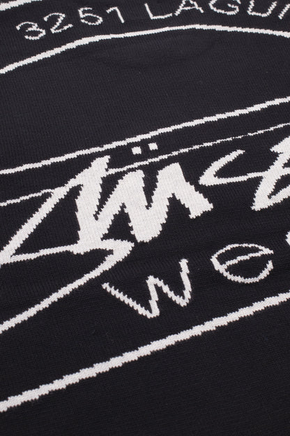 Stussy Laguna Icon Sweater Black - BONKERS