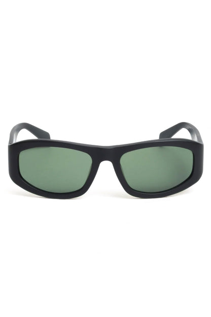 Stüssy Landon Sunglasses Matte Black / Green Lenses - BONKERS