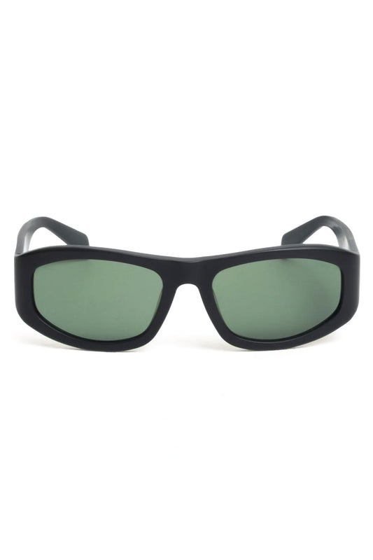 Stüssy Landon Sunglasses Matte Black / Green Lenses - BONKERS