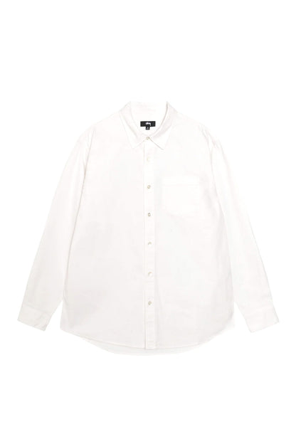 Stussy Oxfort LS Shirt White - BONKERS