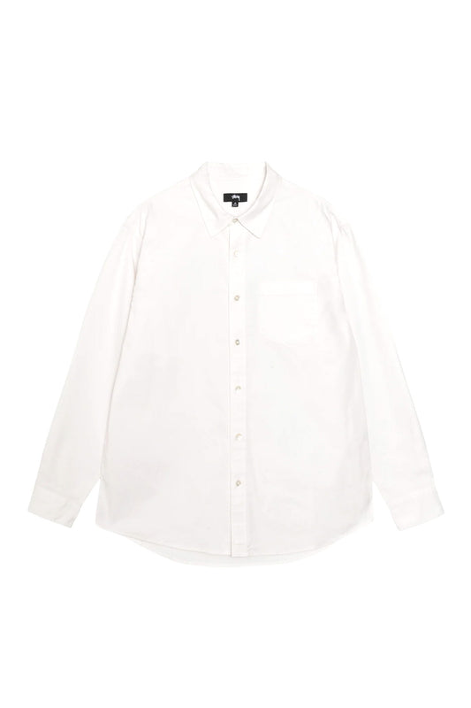 Stussy Oxfort LS Shirt White - BONKERS