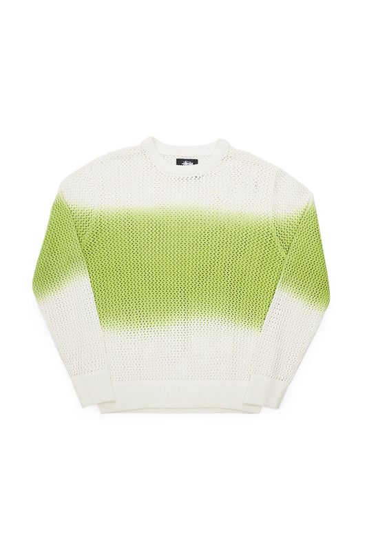 Stussy Pigment Dyed Loose Gauge Sweater Bright Green - BONKERS