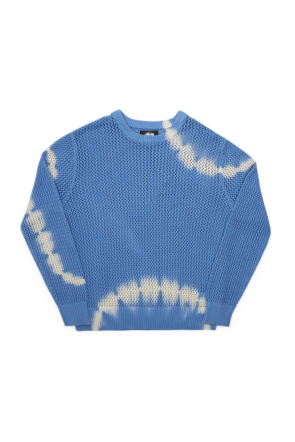 Stussy Pigment Dyed Loose Gauge Sweater Tie Dye Blue - BONKERS