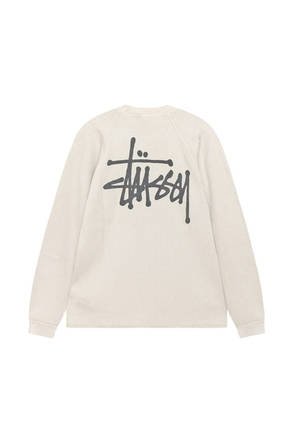 Stussy Raglan Thermal Basic Stock Bone - BONKERS
