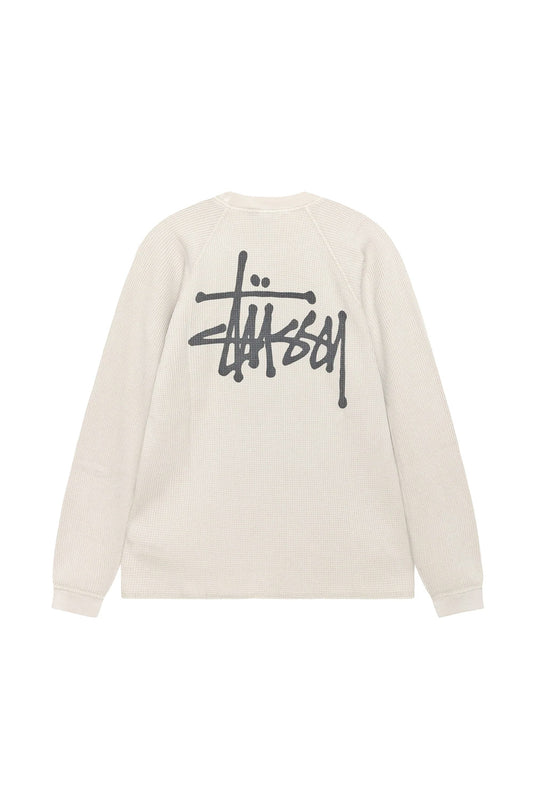 Stussy Raglan Thermal Basic Stock Bone - BONKERS