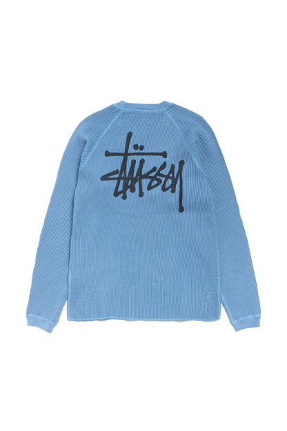Stüssy Raglan Thermal Basic Stock Dust Blue - BONKERS