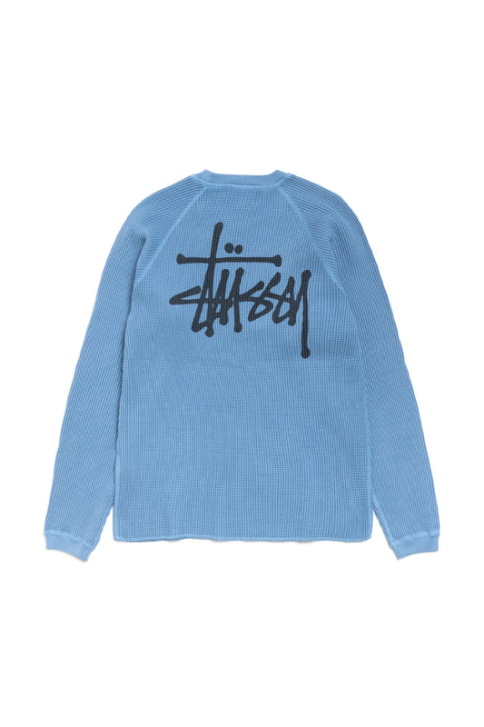 Stüssy Raglan Thermal Basic Stock Dust Blue - BONKERS