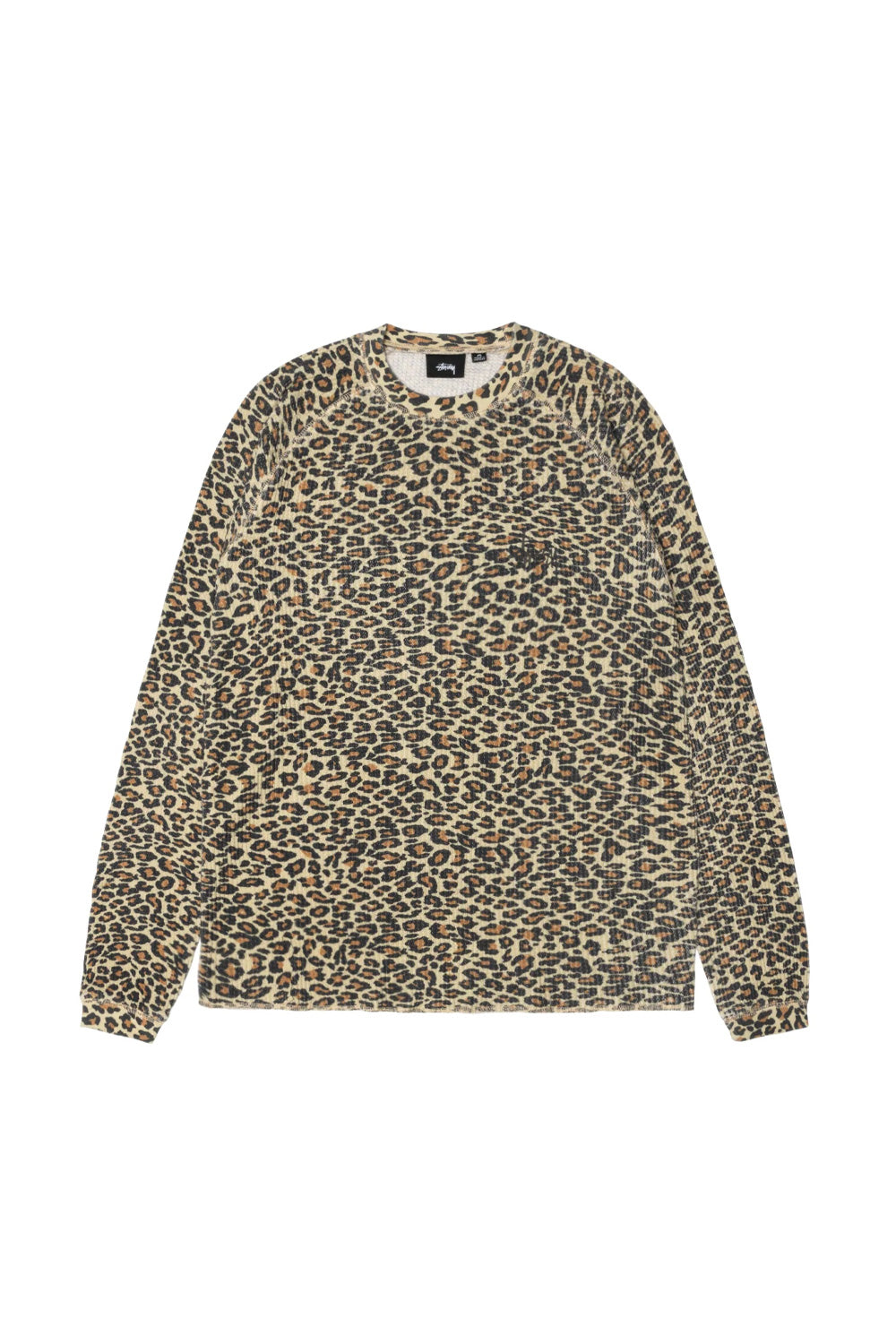 Stussy Raglan Thermal Basic Stock Leopard - BONKERS