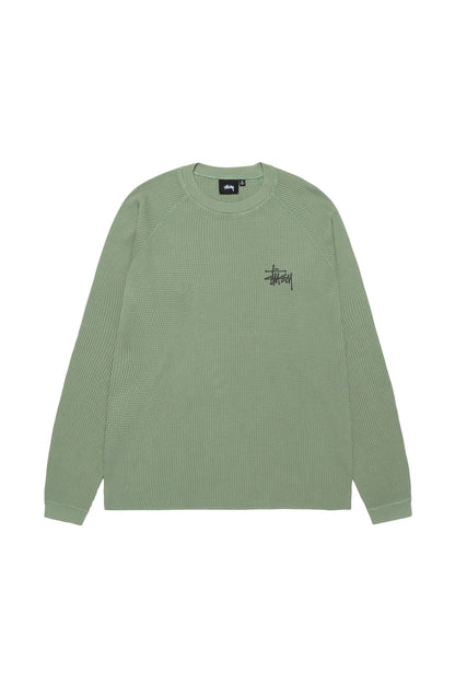 Stussy Raglan Thermal Basic Stock Sage - BONKERS