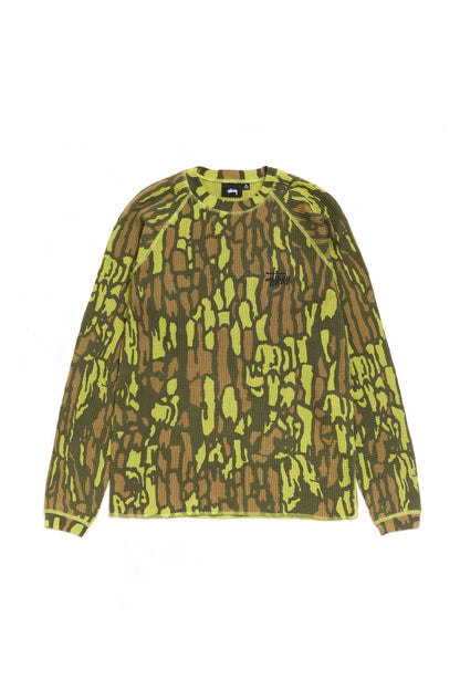 Stüssy Raglan Thermal Basic Stock Tree Bark Camo