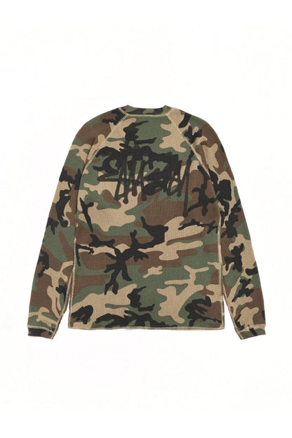 Stüssy Raglan Thermal Basic Stock Woodland Camo