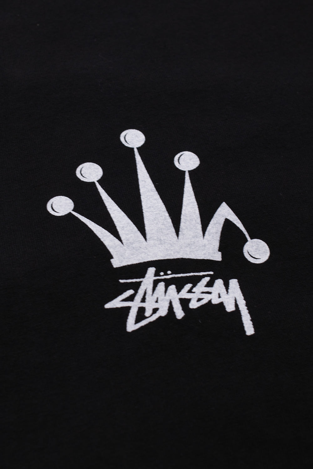 Stussy Regal Crown T-Shirt Pig. Dyed Black - BONKERS