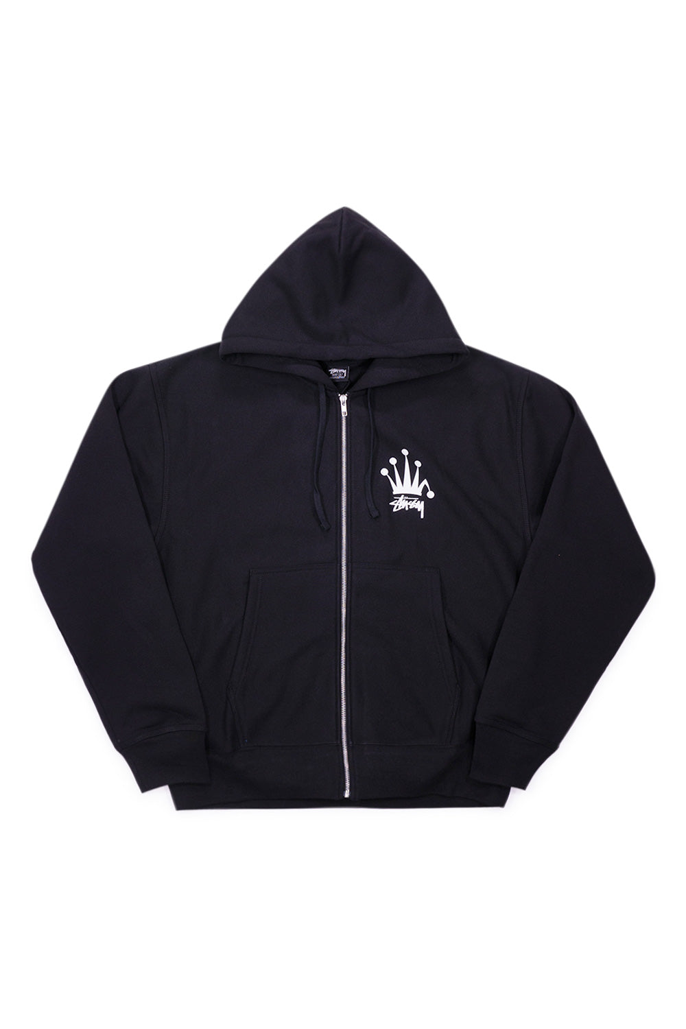 Stussy Regal Crown Zip Hoodie Black - BONKERS