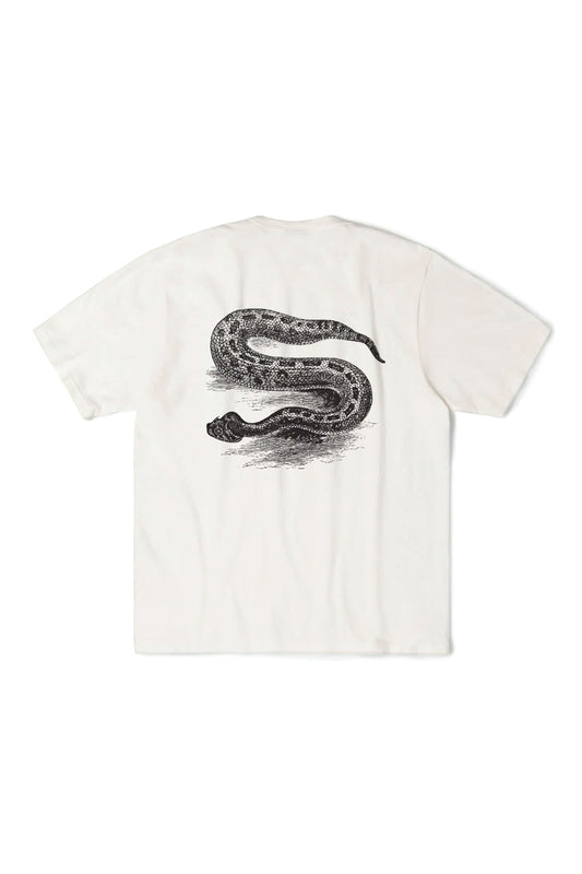 Stussy Serpent Pig. Dyed T-Shirt Natural - BONKERS