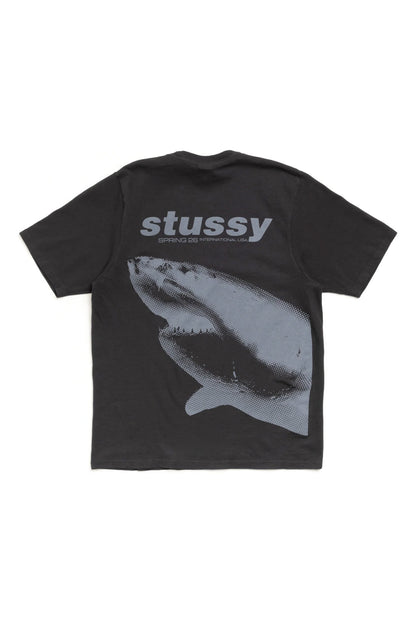 Stüssy Shark Pig. Dyed T-Shirt Faded Black - BONKERS