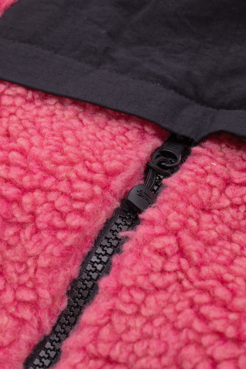 Stussy Sherpa Paneled Hooded Jacket Pink - BONKERS