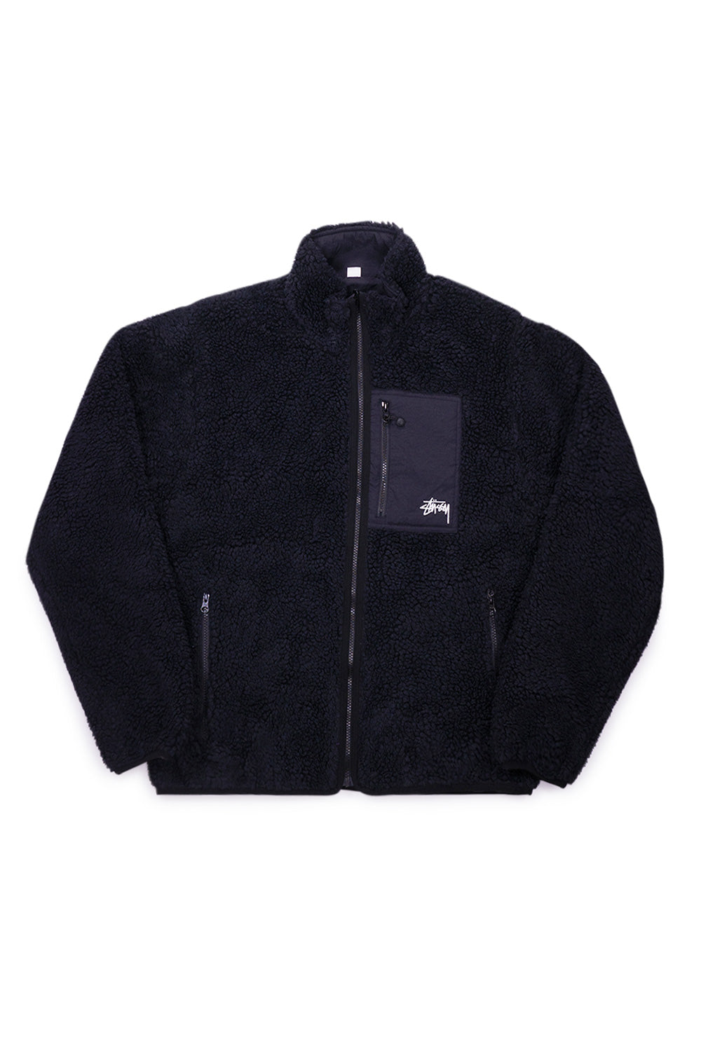 Stussy Sherpa Reversible Jacket Black - BONKERS