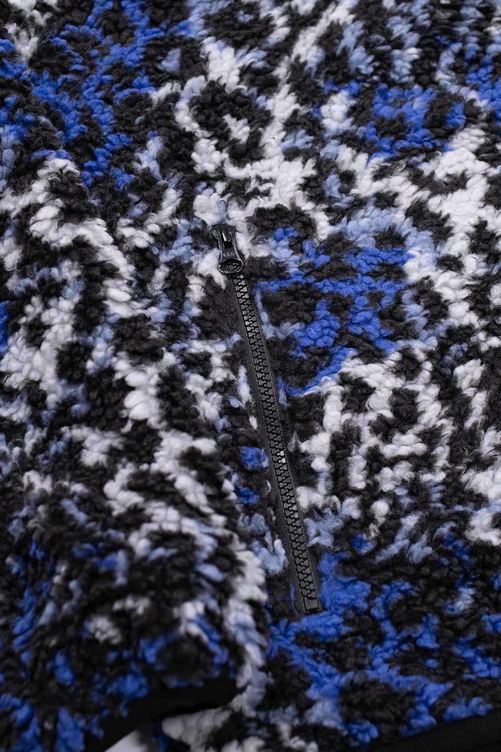 Stussy Sherpa Reversible Jacket Blue Leopard