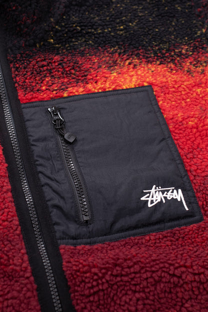 Stussy Sherpa Reversible Jacket Lava - BONKERS