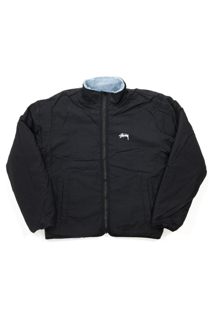 Stussy Sherpa Reversible Jacket Light Denim - BONKERS