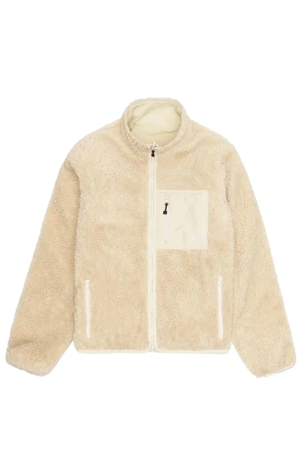 Stüssy Sherpa Reversible Jacke Altweiss
