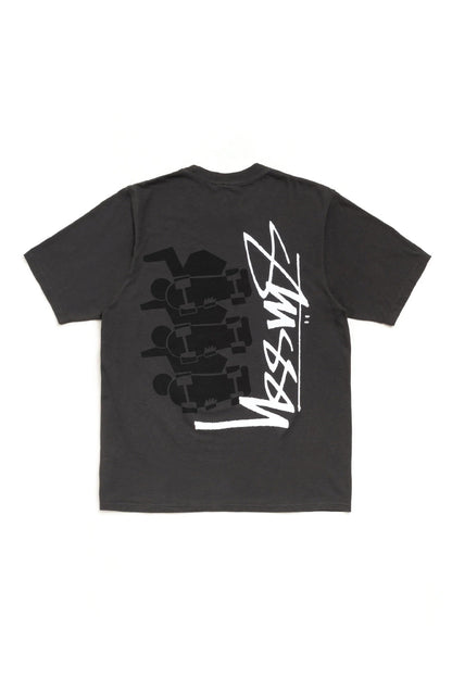 Stüssy Skate Stack Pig. Dyed T-Shirt Faded Black - BONKERS