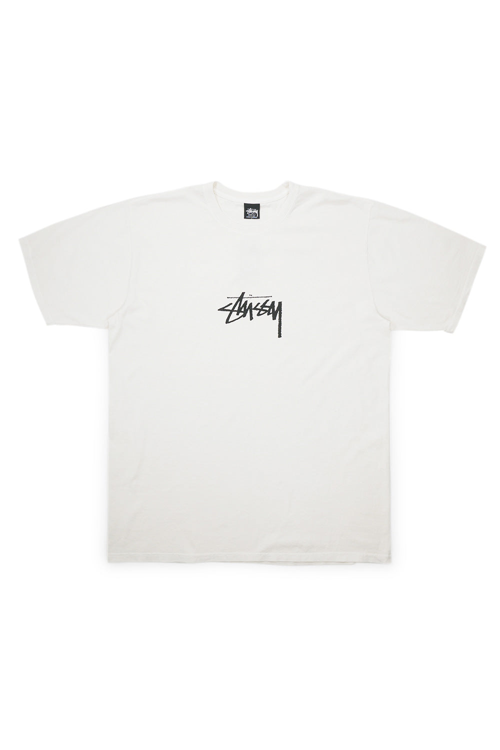 Stussy Small Stock Logo Pigment Dyed T-Shirt Natural - BONKERS