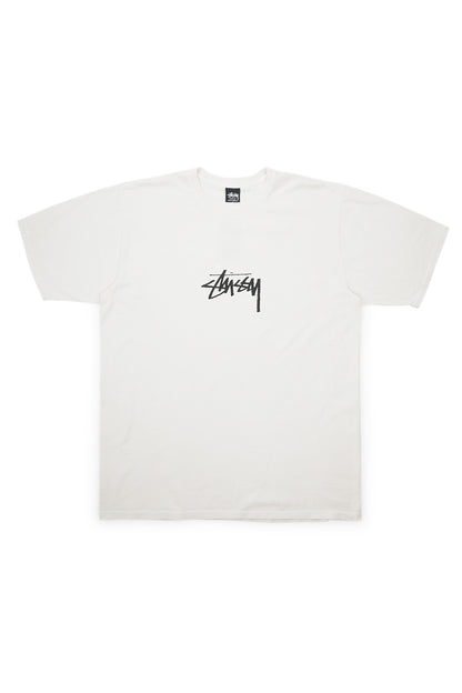 Stussy Small Stock Logo Pigment Dyed T-Shirt Natural - BONKERS