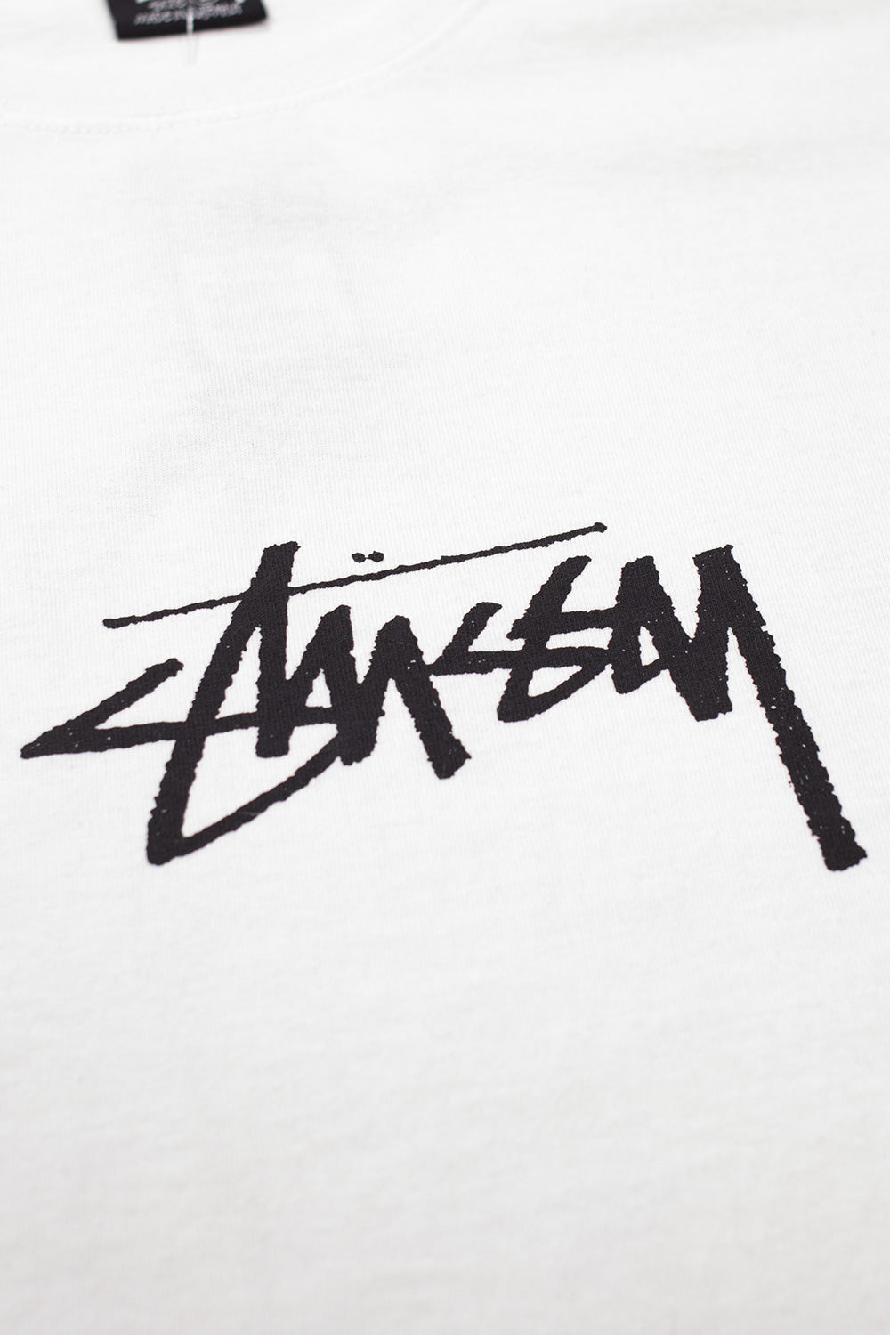 Stussy Small Stock Logo Pigment Dyed T-Shirt Natural - BONKERS