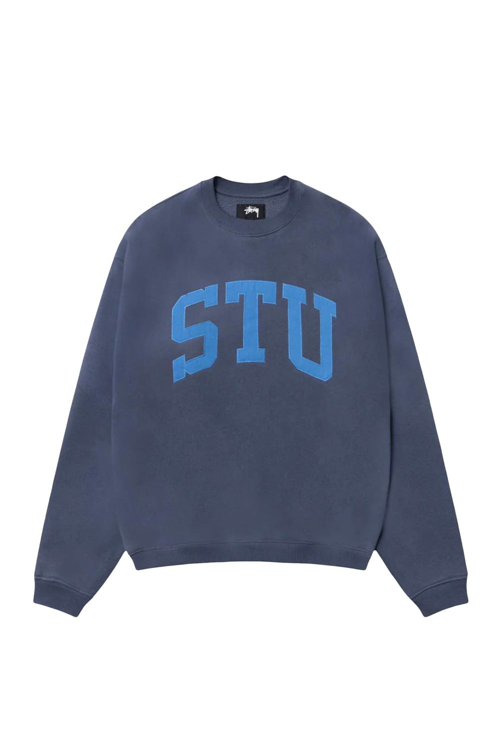 Stüssy Stu Applique Crew Blauw