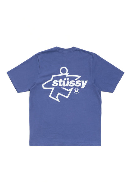 Stüssy Surf Size Pig. Dyed T-Shirt Indigo - BONKERS