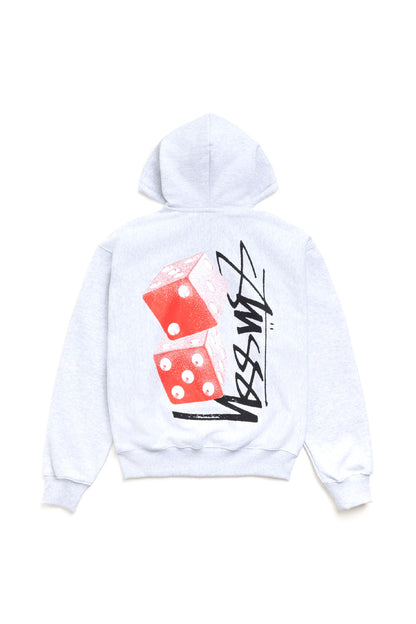 Stüssy Tall Dice Zip Hood Grijs Gevlekt