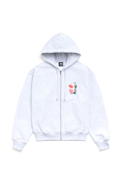 Stüssy Tall Dice Zip Hood Grijs Gevlekt