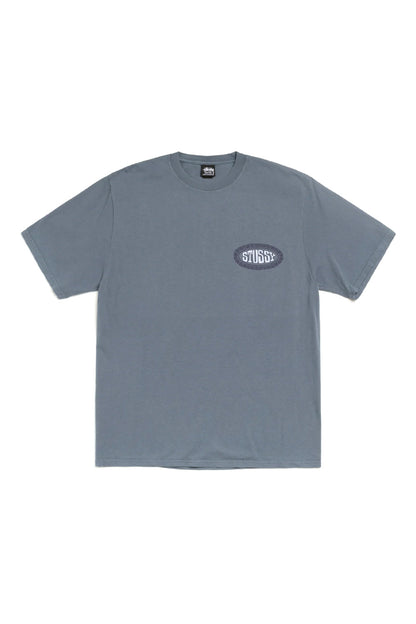 Stüssy Tile Oval Pig. Dyed T-Shirt Marineblauw