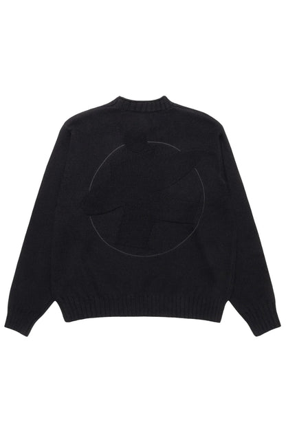 Stüssy Tonal Mock Neck Sweater Black