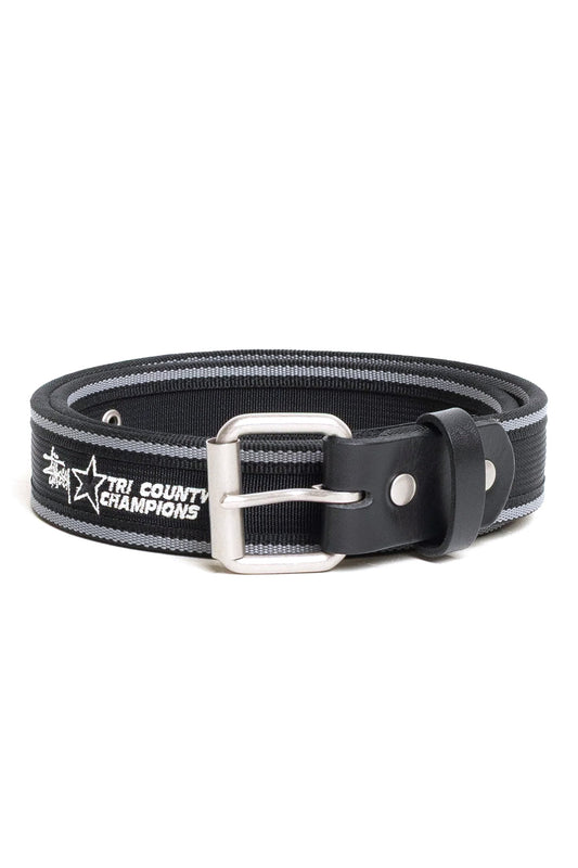 Stüssy Tri County Webbing Belt Black - BONKERS