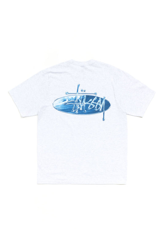 Stüssy Wave Oval T-Shirt Ash Heather