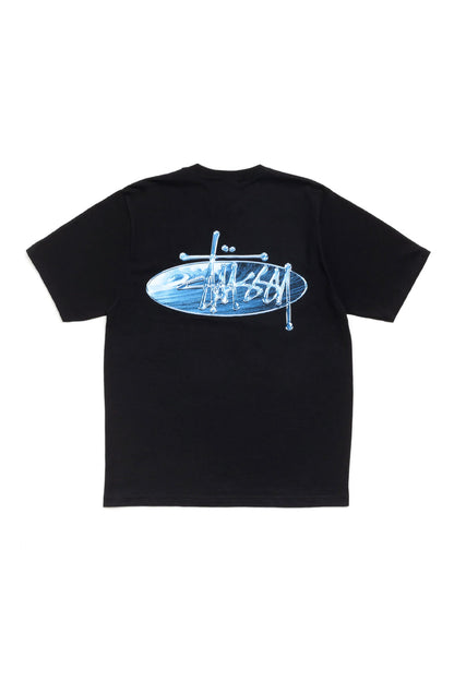 Stüssy Wave Oval T-Shirt Negro
