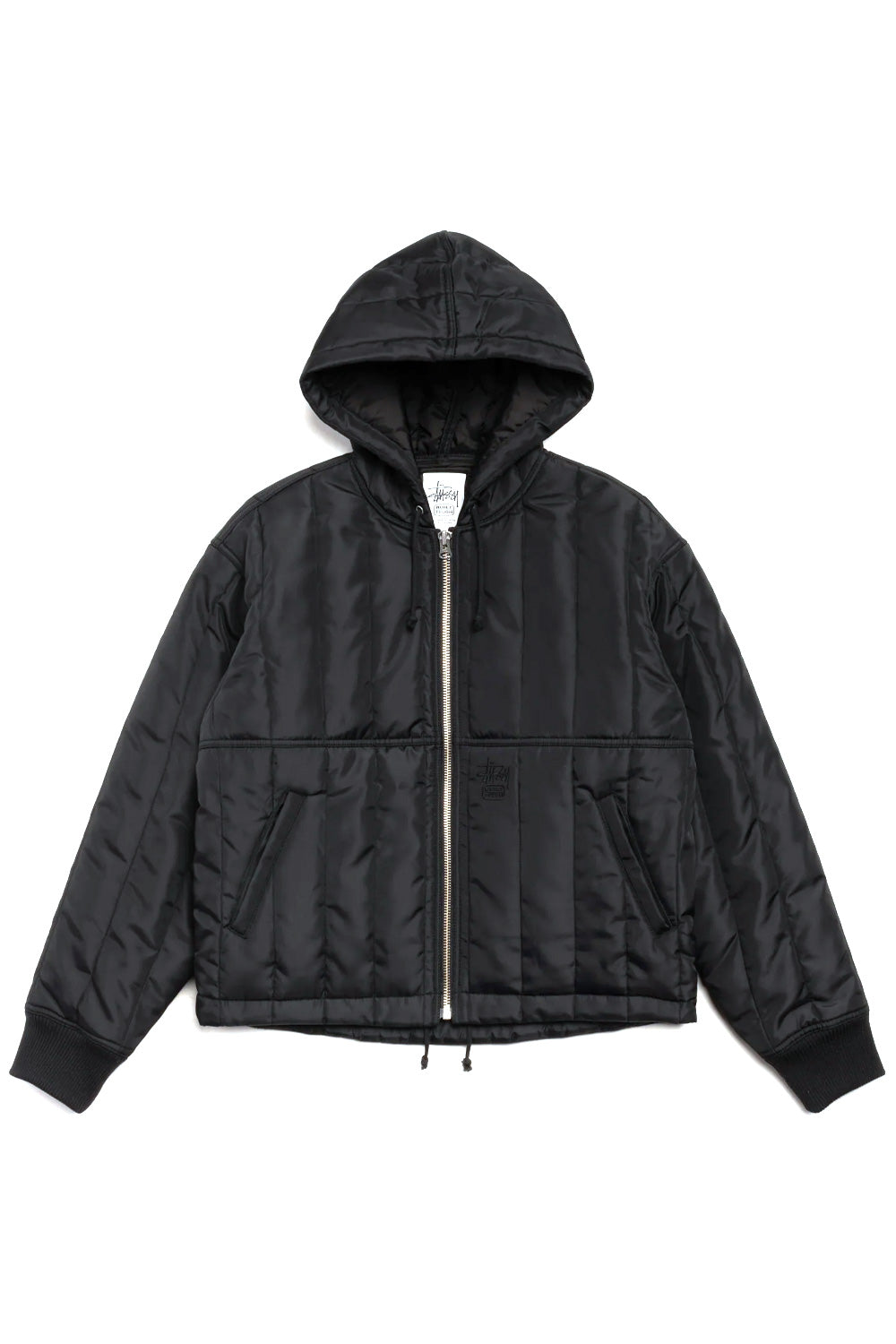 Stüssy Work Jacket Quilled Nylon Schwarz