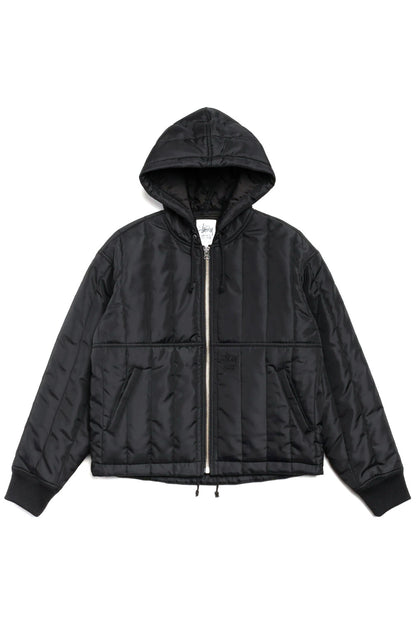 Stüssy Work Jacket Quilled Nylon Schwarz