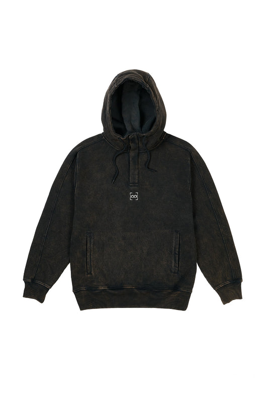 The Trilogy Tapes Dash Line Hood Schwarz (Acid Wash)