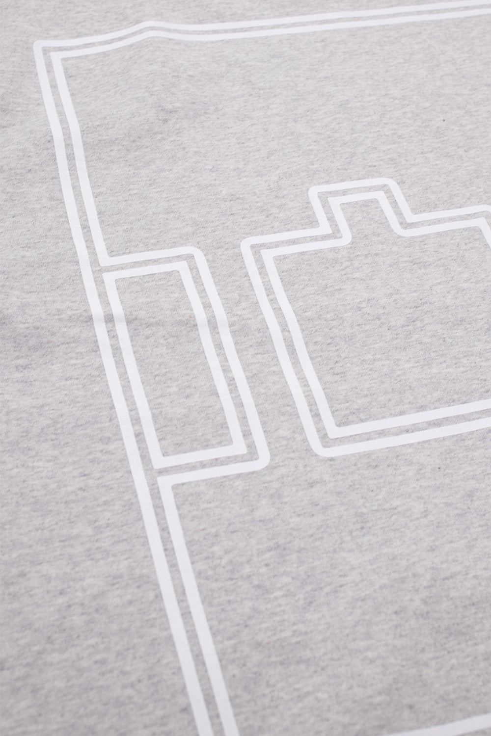 The Trilogy Tapes Logo Outline T-Shirt Grey Marl - BONKERS