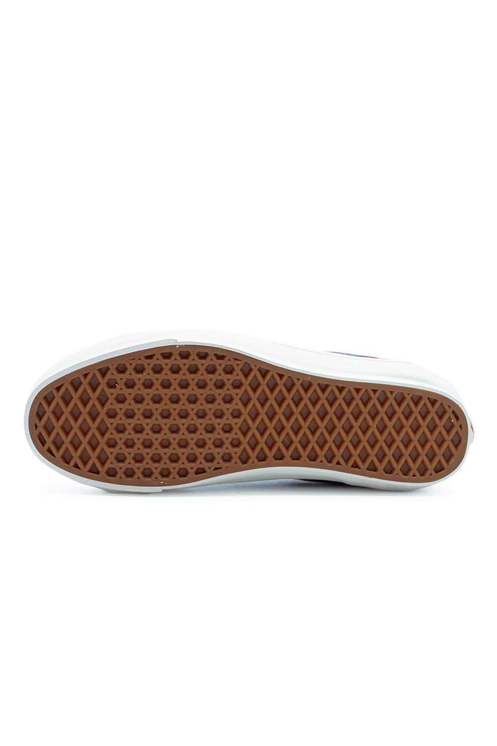 Bottom view of Vans OTW x Parra Old Skool 36 featuring iconic Vans waffle outsole for grip, durability and board control in skateboarding