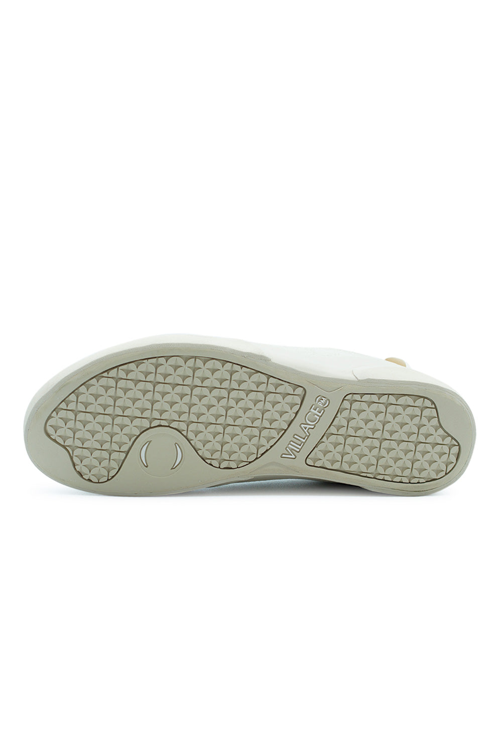 Village PM 1PM Cream Cream skateboard shoe outsole with geometric traction pattern engineered for grip, board feel and fast break-in during skate sessions