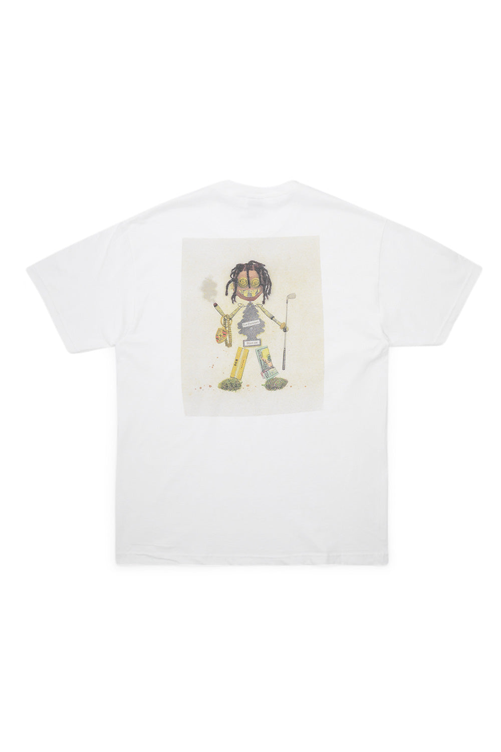 Violet! Kader Trash Doll T-Shirt in Weiß mit kreativem Grafikdesign auf der Vorderseite