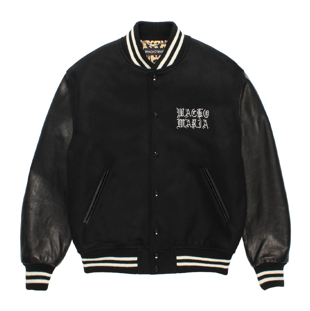 Wacko Maria Leather Varsity Jacket | BONKERS