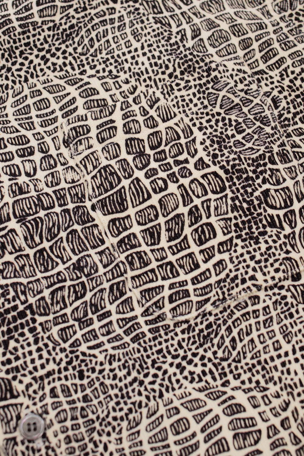 Wacko Maria x Wolf’s Head shirt chest pocket detail with printed corduroy fabric, classic short sleeve design and relaxed wide fit, premium men’s Japanese streetwear shirt